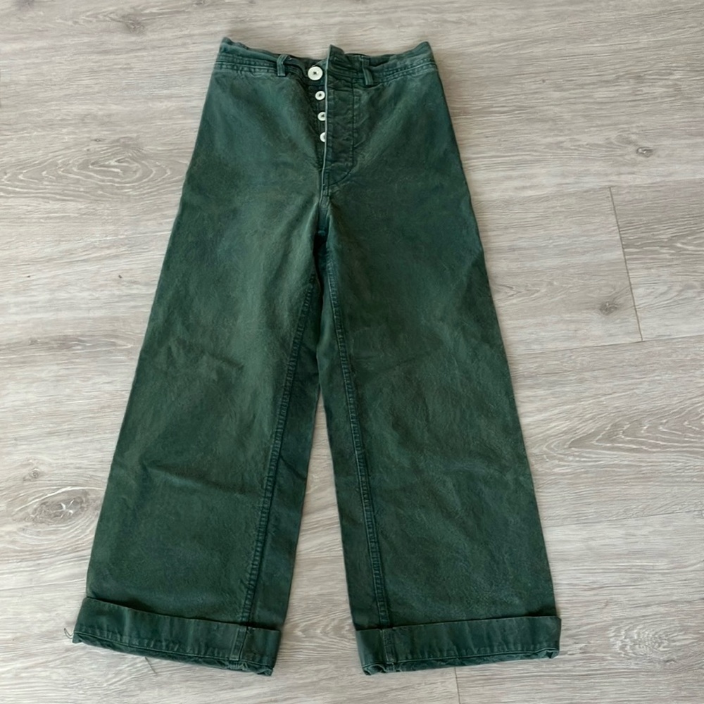 Jesse Kamm Sailor Pants - green - size 4